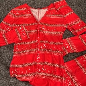 NWOT Holiday Christmas Onsie Pajamas Size Snakl